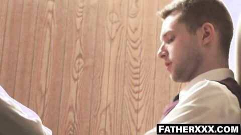FatherXXX.com - Seminarian's free fuck as desperate priest impersonator