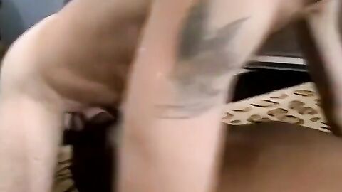 JoeSchmoeXXX.com - Black dude is waiting for his white friend to spray his face