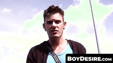 BoyDesire.com - Threesome in a moving car with a cock-craving twink