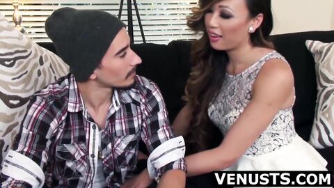 Ladyboy seduces and hammers cute homo's ass