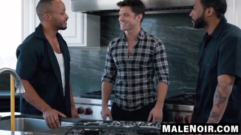 MaleNoir.com - Devin Franco's ass filled with pulsating black cocks