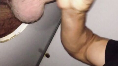 Glory Hole Big-Cock Blowjob: A Huge Load