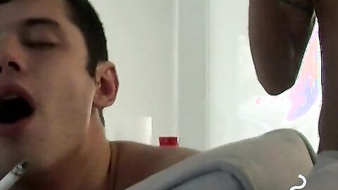 Seductive stud exploring glory holes filling it with cum