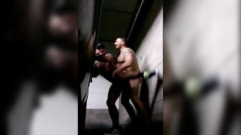 Bareback Muscle Dad Fucked Outdoors by Stranger