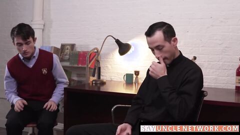 SayUncleNetwork.com - Priest seduces catholic twink into forbidden church sex and ple