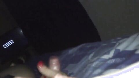 Sissy cums hard on older man's cock