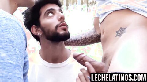 LecheLatinos.com - Stepbro and I strip down for mutual cock sharing