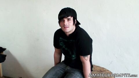 Alluring Tylers big balls bounces while jerking off his massive shaft