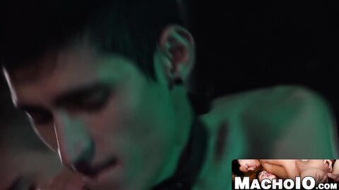 MachoIO.com - Latino BDSM twinks fucking raw after blowjob in dungeon delight