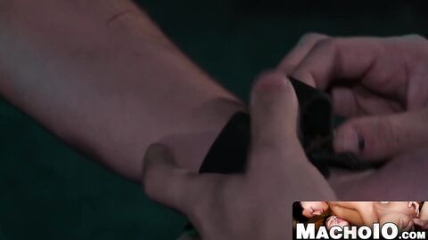 MachoIO.com - Twink released from bondage to bareback for facial cumshot