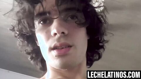 LecheLatinos.com - Alex savagely strokes muscled dude Amas' cock and balls