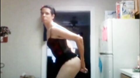 Cute Femboy Crossdresses on Webcam