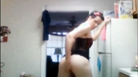 Cute Femboy Crossdresses on Webcam