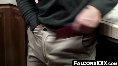 FalconsXXX.com - Handsome muscular studs enjoy raw group fucking in a wild session