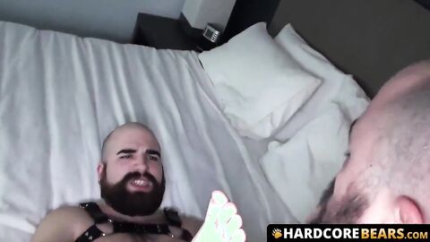 HardcoreBears.com - Bears Jean Paul and Bear Silien wear leather while plowing vigoro