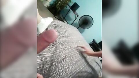 Daddy's Blowjob Practice with Amateur Bear Couple