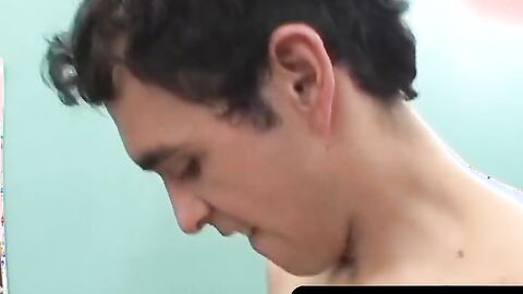OTBXXX.com - Handsome young Latino blasts out his load while his jock boyfriend does