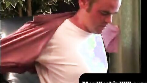 MenWorkinXXX.com - Mature guy flaps his little cock around and jerks off