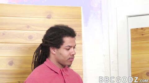 Thick ebony penis domination for a shy white man loving it