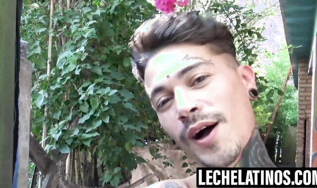 LecheLatinos.com - Etched latino Nacho and Kendro's wild sex acts for cash