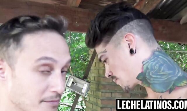 LecheLatinos.com - Etched latino Nacho and Kendro's wild sex acts for cash