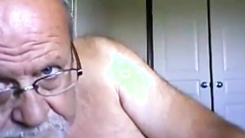 Bearded Daddy Strokes and Shoots a Load