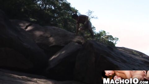 MachoIO.com - Latino jock fucks big black cock for interracial creampie blast