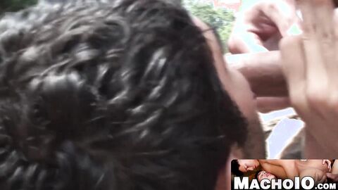 MachoIO.com - Latino Junior and Kaike raw fucking hard outdoors in the sun