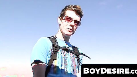 BoyDesire.com - Backseat breeding with Josh, Danny, and Todd's twink trio
