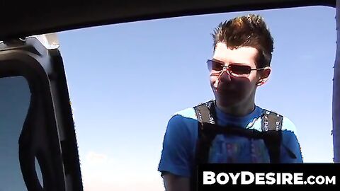 BoyDesire.com - Backseat breeding with Josh, Danny, and Todd's twink trio