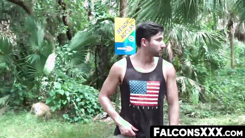 FalconsXXX.com - Muscular stud's ass gets barebacked after his big cock is sucked dry