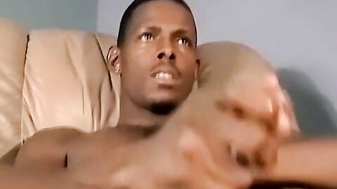 JoeSchmoeXXX.com - Sex-starved black thug plays with his giant raging boner