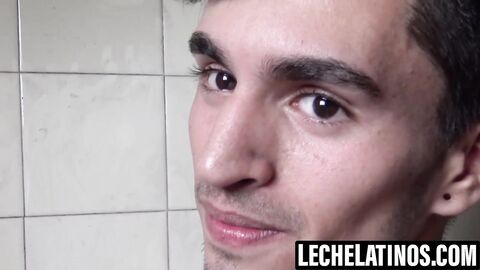 LecheLatinos.com - Slender gay Ross' mouth stuffed with dick