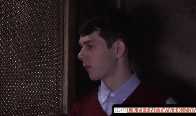 SayUncleNetwork.com - Forbidden church barebacking as daddy priest seduces twink