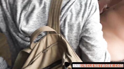 SayUncleNetwork.com - Teenage gay cums hard after taboo breeding with his horny stepb