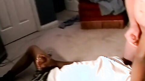 JoeSchmoeXXX.com - Horny black dude yearns for a giant white cock to swallow