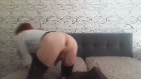 Crossdresser Rides His Dildo