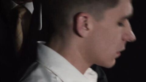 Cute twink Marcus Ryan jerks off and pounded hard by Legrand Wolf