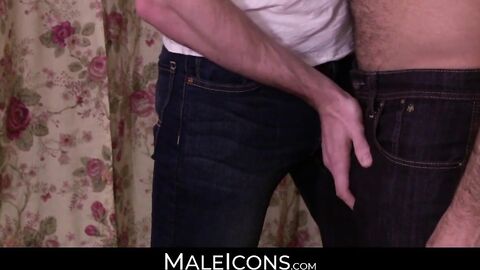 MaleIcons.com - Daddy's big dick fucking a horny college twink's tight hole