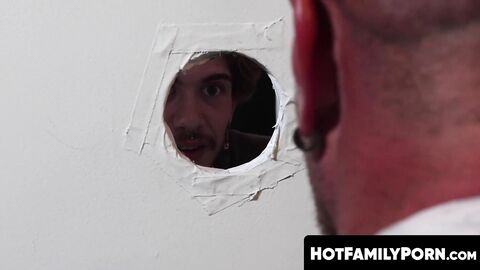 HotFamilyPorn.com - Muscular stepdad Michael Roman feeds stepson Ryan Kneeds his mass