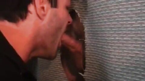 Sucking a Big Verbal Cock at the Glory Hole