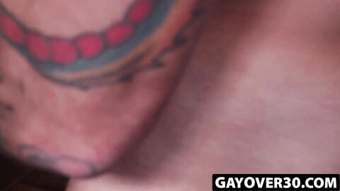 GayOver30.com - Sean Duran's hairy ass hole licking