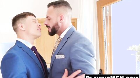 PlayingMen.com - Leo Rosso and Ruslan Angelo in a wet and wild ass fucking scene