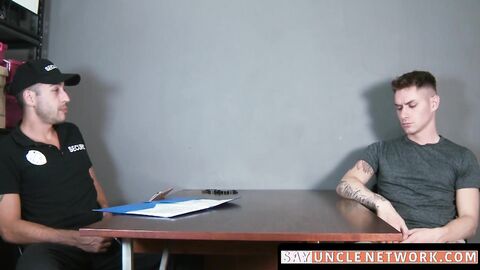 SayUncleNetwork.com - Inked stud Zak Bishop controls horny cop Jace and fucks him har