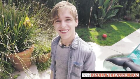 SayUncleNetwork.com - Cum loving twink's wild trio with his stepbros and their thick