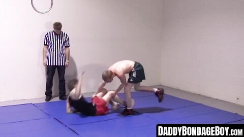 DaddyBondageBoy.com - Slender gays' hardcore wrestling and BDSM strip show