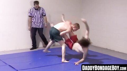DaddyBondageBoy.com - Slender gays' hardcore wrestling and BDSM strip show