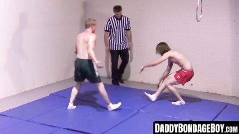 DaddyBondageBoy.com - Slender gays' hardcore wrestling and BDSM strip show