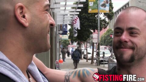 Muscled Tony Buff bends the sub and fucks his tattooed butthole