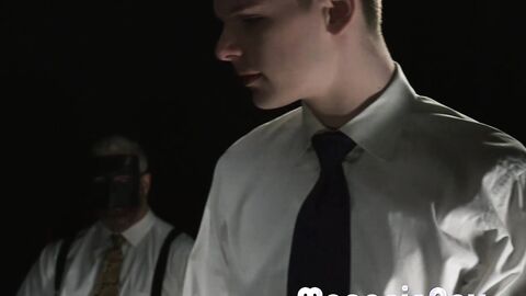 Handsome twink Ethan Tate moans in bareback sex with Cain Marko